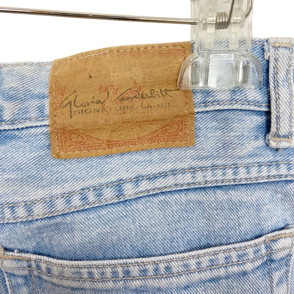 Gloria Vanderbilt 1990s Light Wash Vintage Denim High Waist Straight Jeans 14 - Picture 4 of 9